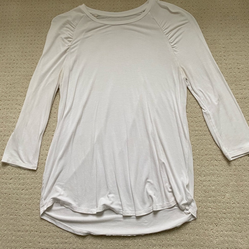 White baseball tee top
